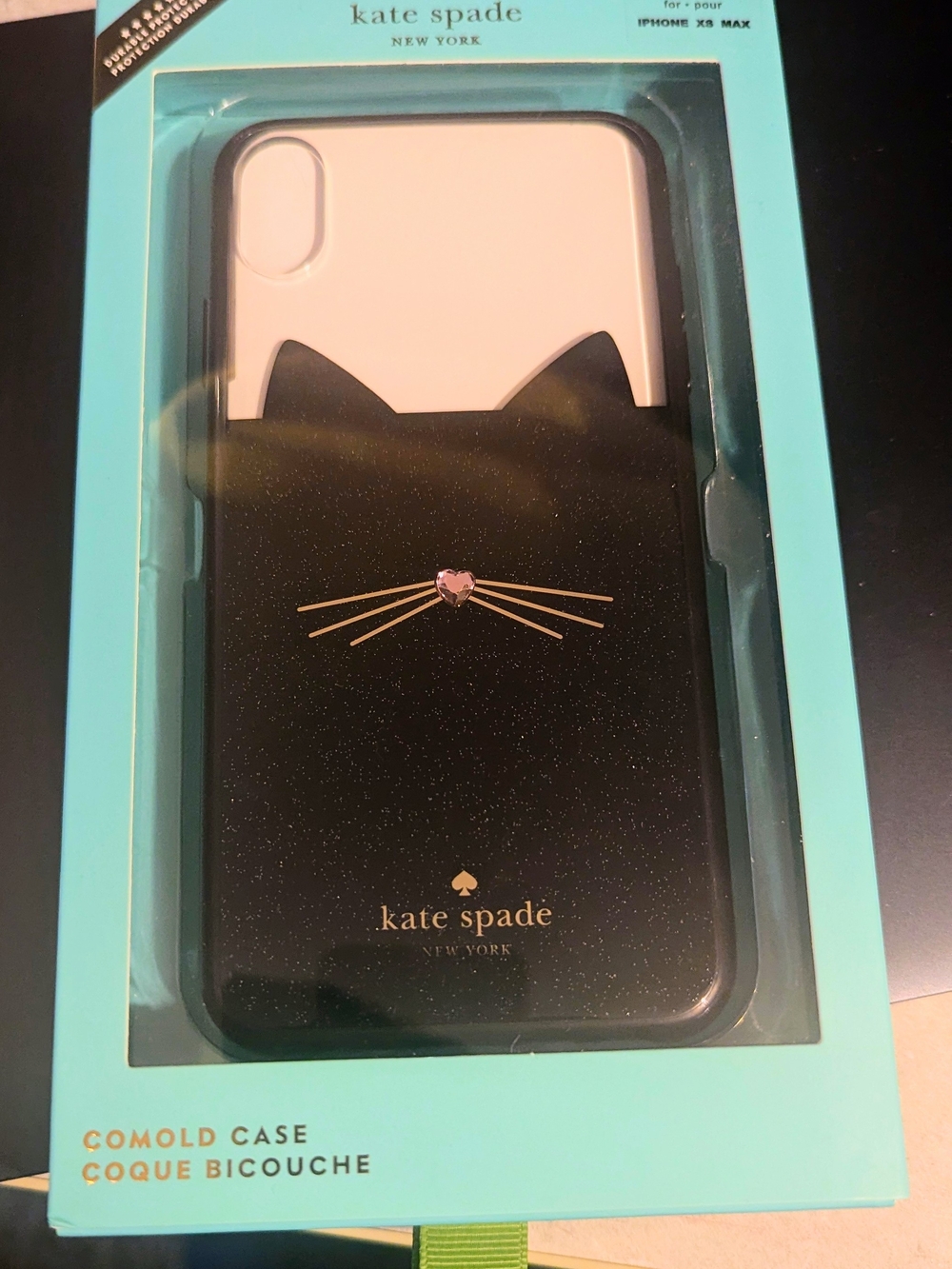 kate spade iPhone XS MAX Comold Phone Case *Rare Black Cat Design